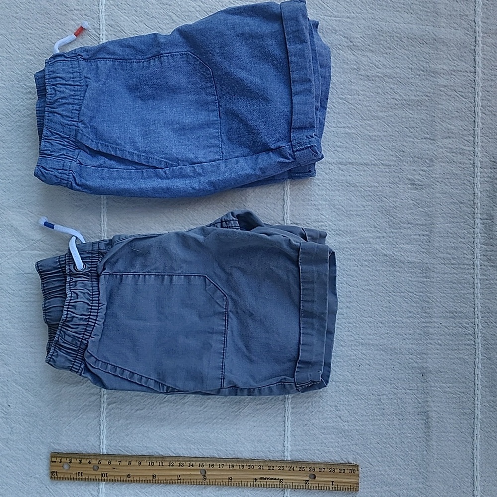 Cat And Jack Size 4t Shorts Bundle Grey Pair And Denim Blue Pair